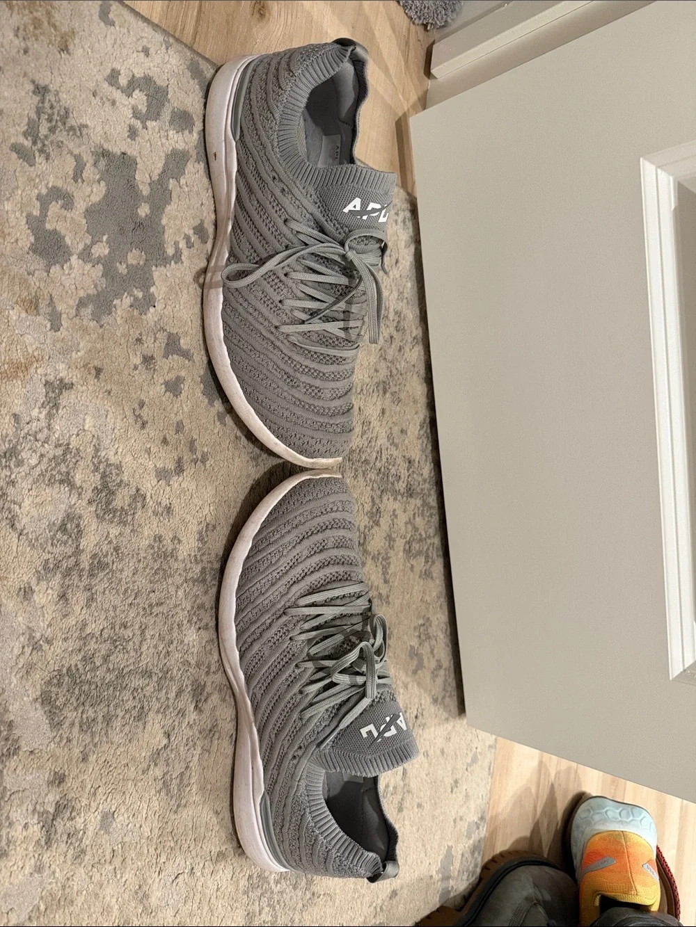 APL Light Grey Knit Slip-On Sneakers